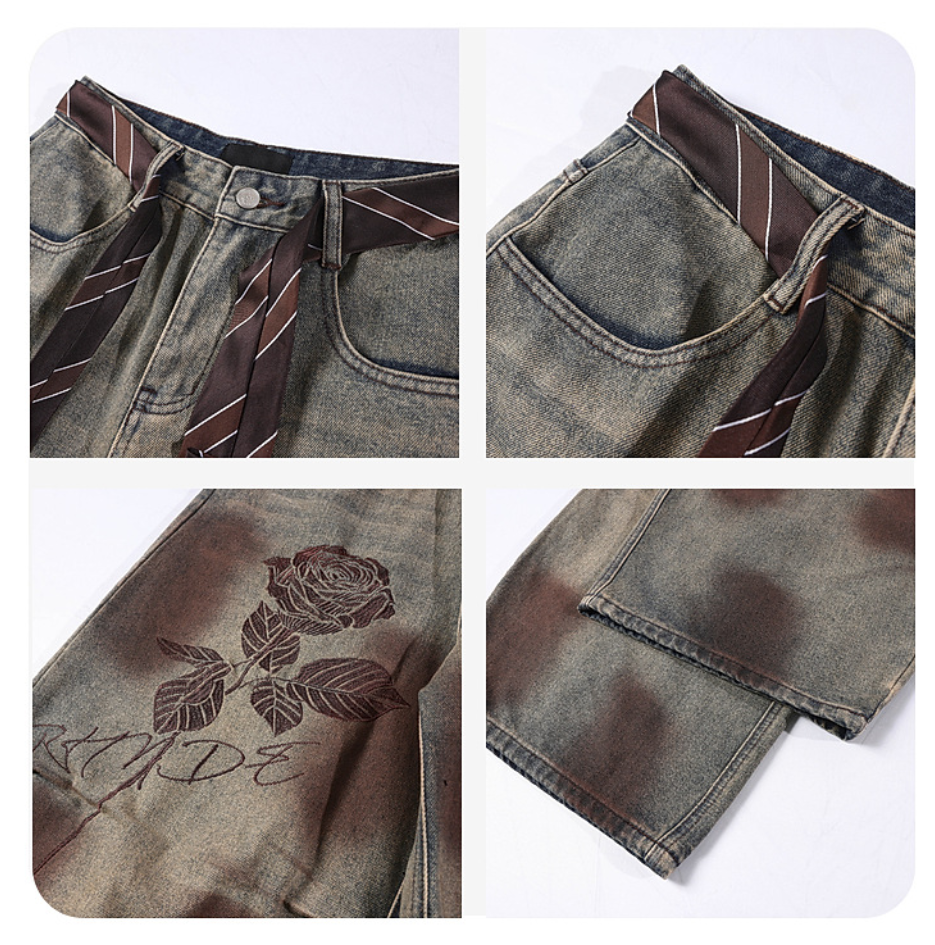 Fashion sports loose jeans